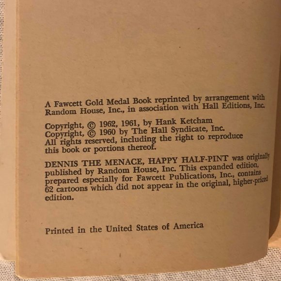 Vintage Dennis The Menace Paperback Books Set Of 3 - Picture 7 of 10